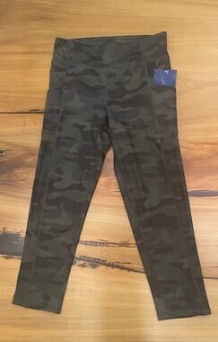 NEW Gap Fit 14 16 XXL leggings Girls Camo Pockets nwt